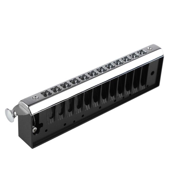Chromatic Harmonica Comb Aluminum Alloy 12 Hole Portable for Beginner