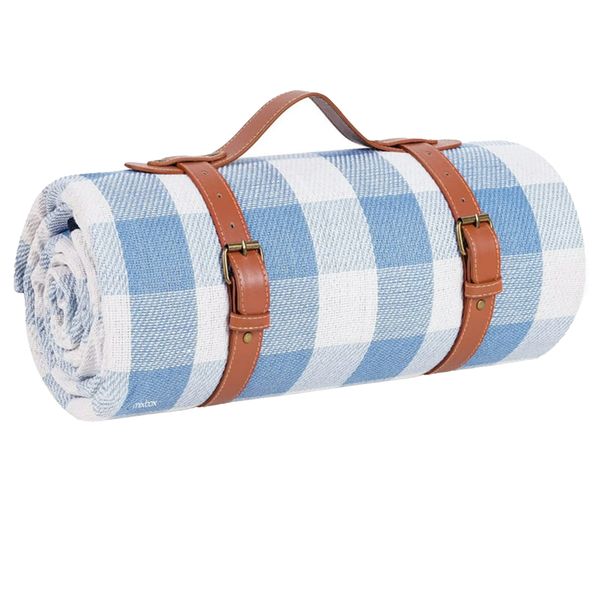 Mix Box Camping Picnic Beach Mat/Blanket with PU Leather Handle 150cmx200cm