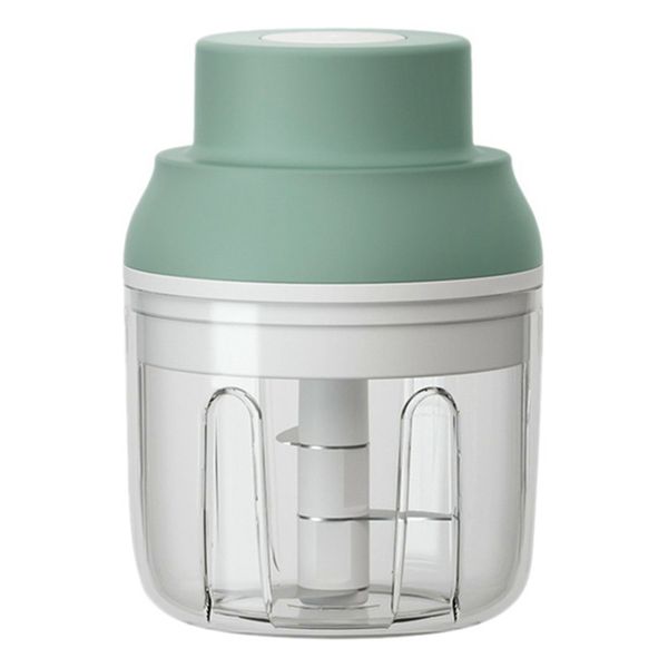 Electric Garlic Chopper USB Charging 3 Blades Garlic Masher Machine Green