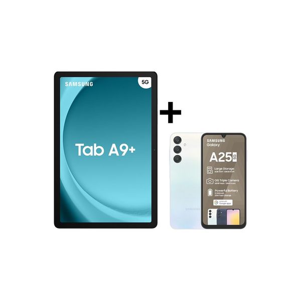 Samsung Galaxy A25 5G 128GB Dual Sim - Light Blue + Galaxy Tab A9+ (X216) 11" 64GB 5G Tablet