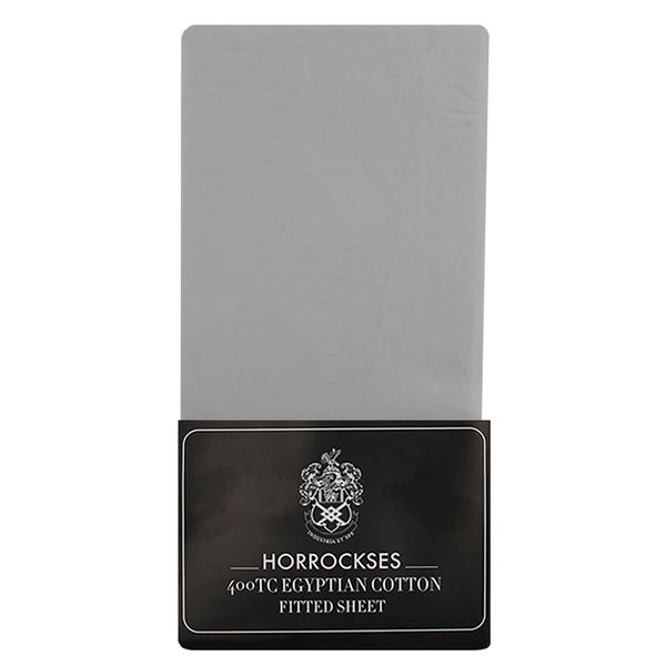 Horrockses 400TC Egyptian Cotton - Fitted Sheet - White