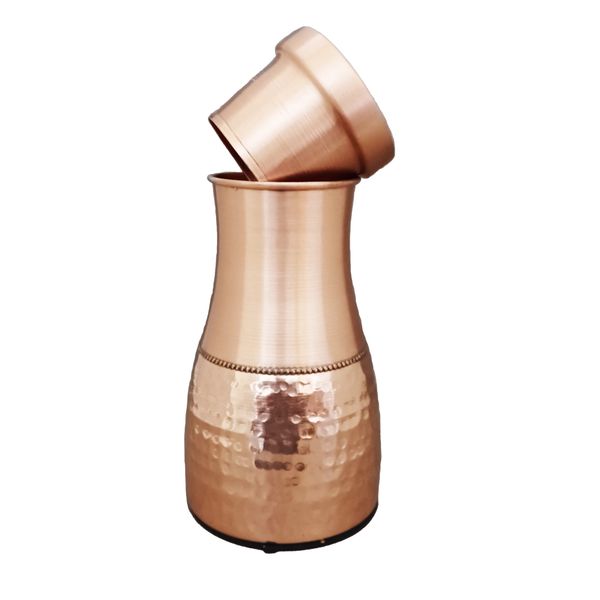 Copper Water Bottle with Lid/Cup