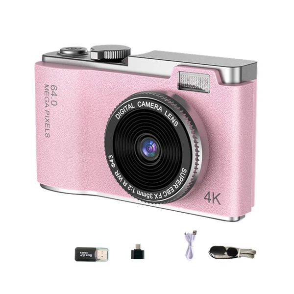 2.4" Dual-lens 4K 16X Zoom Anti Shake Front &amp; Rear HD Retro Camera