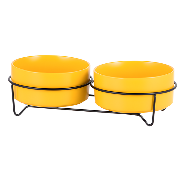 Iron High Legged Double Feeding Bowl For Pets