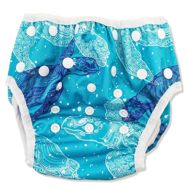 Ocean Themed Reusable Adjustable Baby Swim Diaper 3kg-16kg