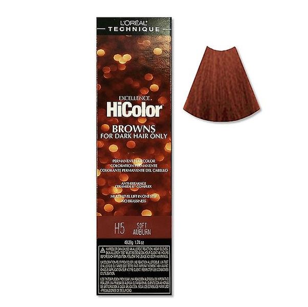 Loreal Excellence HiColor Browns H5 Soft Auburn 49.29g