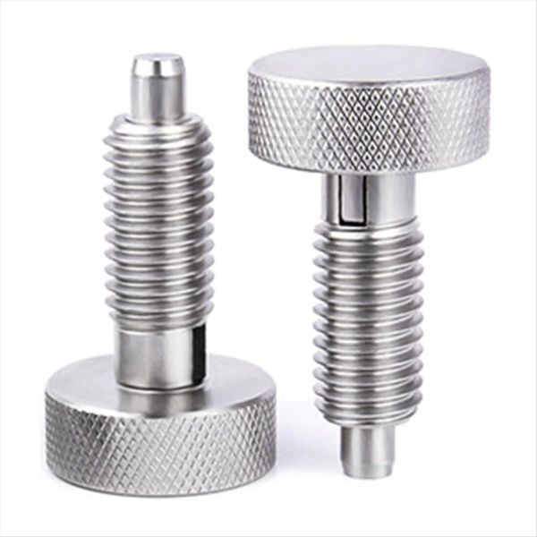 2 Pcs Hand Retractable Spring Plungers with Knurled Compatible with None
