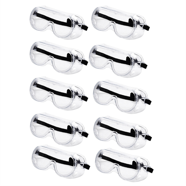 Outdoors Safety Goggle Anti Splash Dust Proof Work Lab Eyewear - 10 Pieces