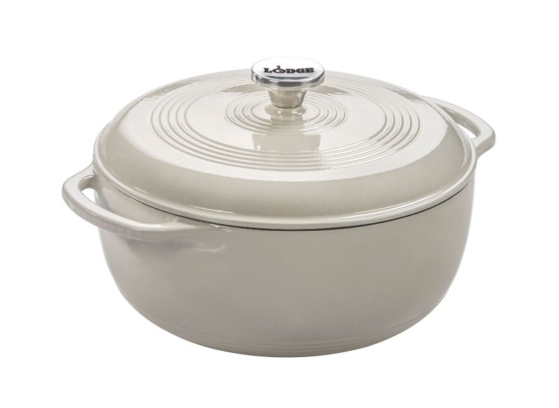 Lodge 5.7Lt Enamel Dutch Oven Oyster 30cm