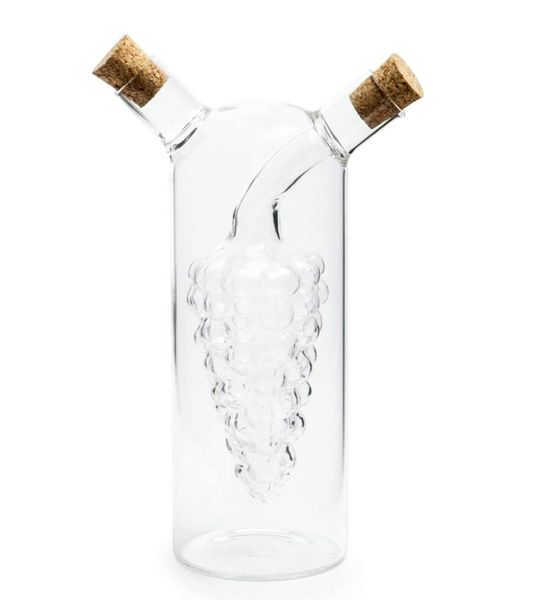 Premium 2-in-1 Glass Cruet - Elegant Dispenser for Oil &amp; Vinegar.