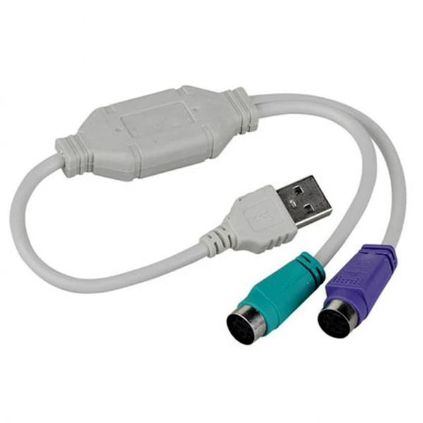 USB Male Type to PS/2 Female Cable Adapter Converter PS2 keyboard Mouse