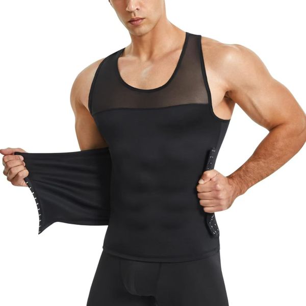 Men's Buttoned Mesh Breathable Body Shaper
