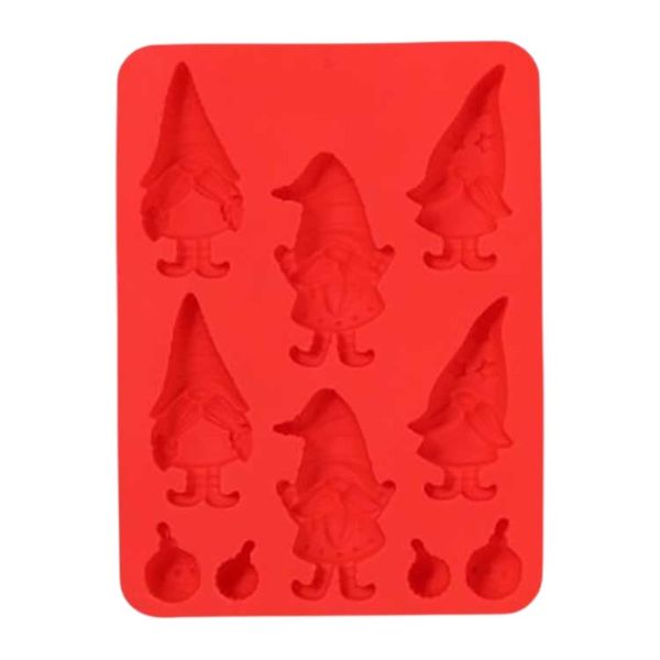 1 Pack- Christmas Theme Silicone Mold- Red &amp; Green