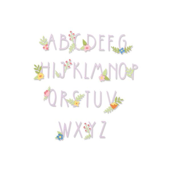 Sizzix Thinlits Die Set Floral Alphabet by Alexis Trimble