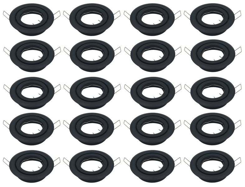 Swivel Black Down Light Fittings - 20 Pack