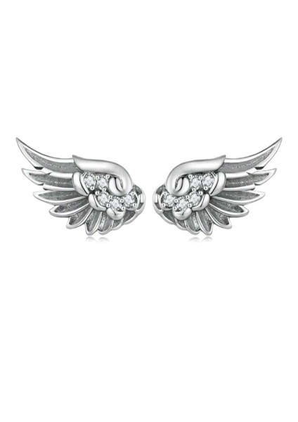 Angel Wing Stud Earrings S925