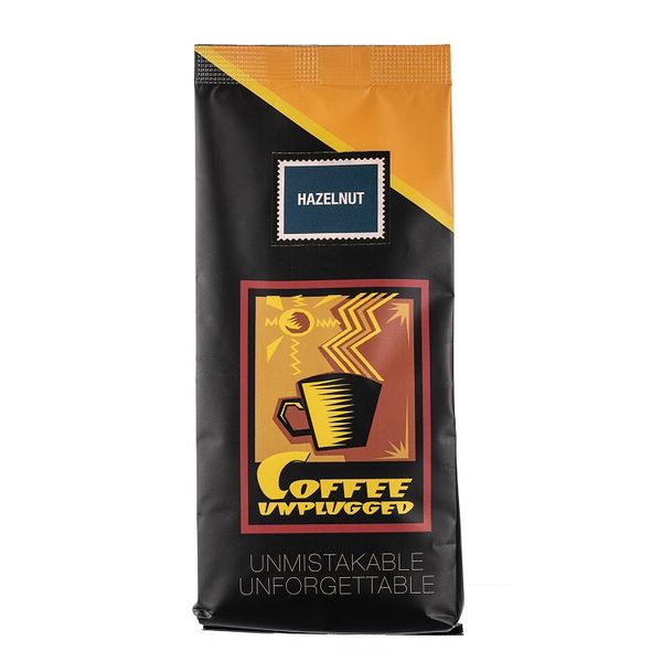 Coffee Unplugged Hazelnut Flavoured Coffee 250g Ground