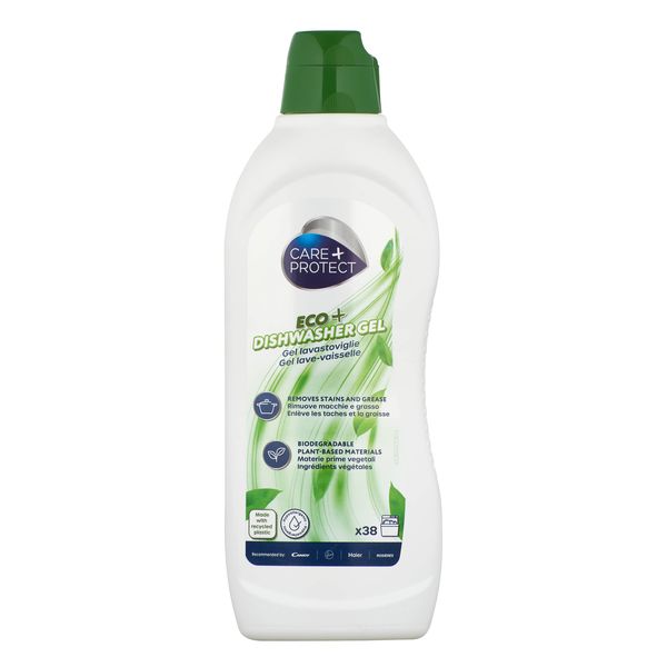 Care + Protect Eco+ All-In-One Dishwasher Gel - Degreaser, Rinse Aid, Salt