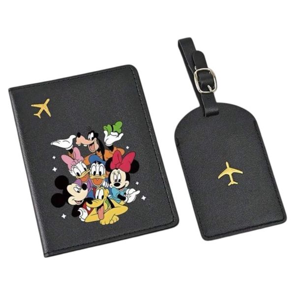 Mickey Minnie Donald Passport Holder and Luggage Tag Set 2 Piece