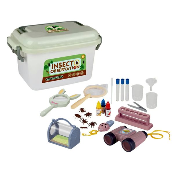 Bug Hunt Adventure Lab- 20-Piece Insect Observation Set in Storage Box