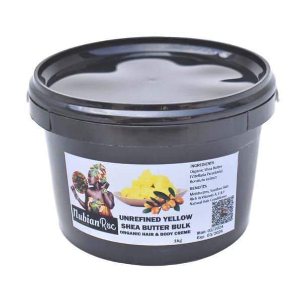 Raw Unrefined Organic Shea Butter (Yellow) - 1kg