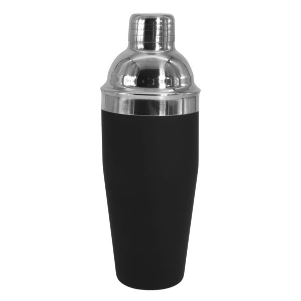 Bar Butler Cocktail Shaker Soft Touch Finish Black, 750Ml (235X85Mm Dia)