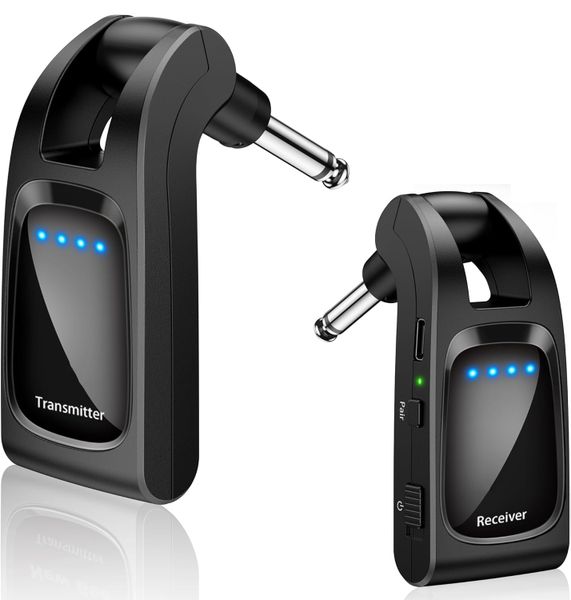 Wireless Guitar System, Rechargeable Audio Guitar Transmitter Receiver