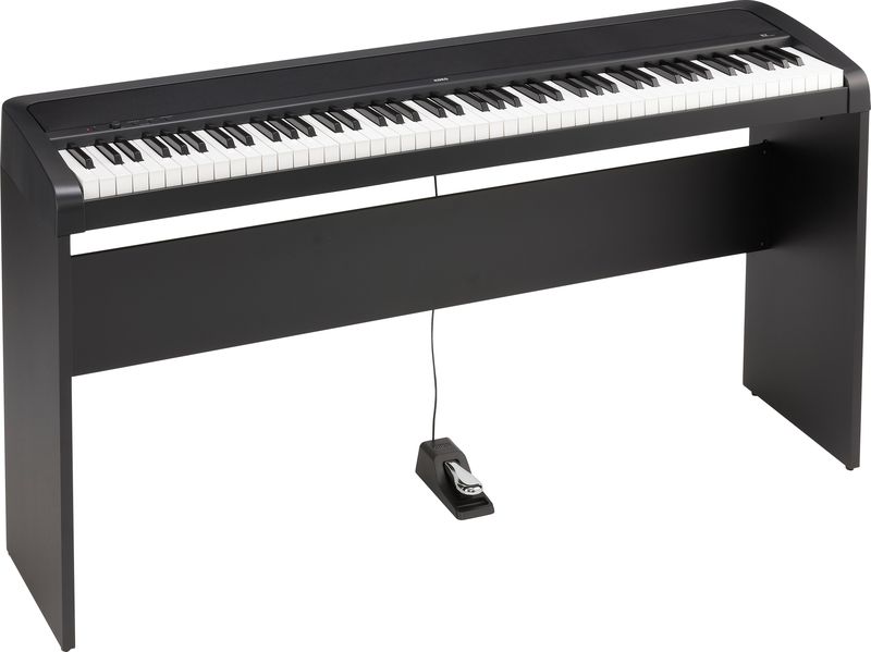 Korg B2+ 88-Key Digital Piano Deluxe with Fitted Stand in Black