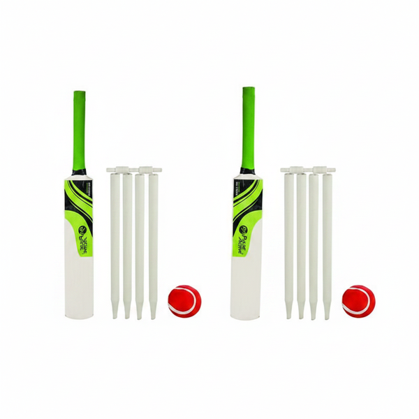 Cricket Set Size 1 for Kids in Durable PVC Sleeve - Complete Kit - 2 Pack