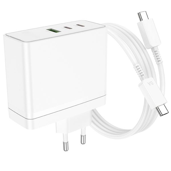 PD100W Dual USB-C/Type-C+USB Charger With USB-C To USB-C Cable Fast Charger