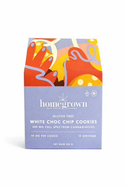 Homegrown White Choc Chip Cookies - 40mg - 10 servings