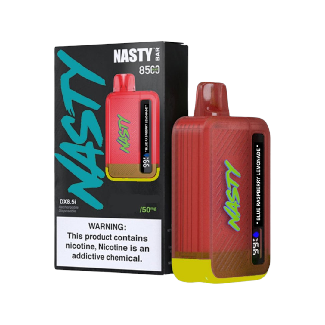 Nasty Dispo Rechargeable Vape Bar 8500 puff 50mg - Blue Raspberry ...