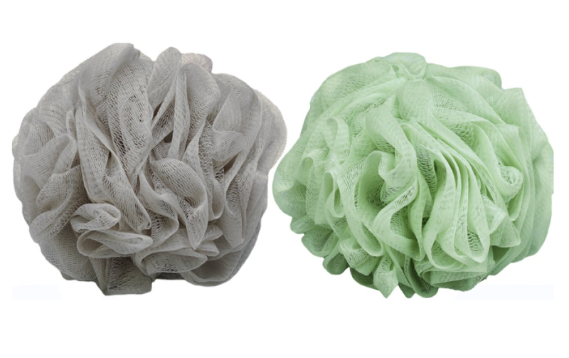 MXM - Bath Sponge &amp; Shower Loofah for Body Cleansing Single Tone - 2 Pack