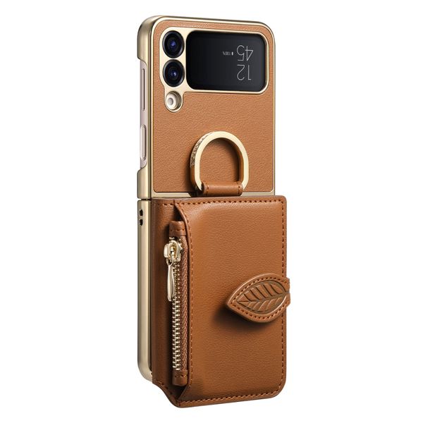 Bracket Zipper Folding Screen Phone Case Compatible with Samsung Z Flip 5