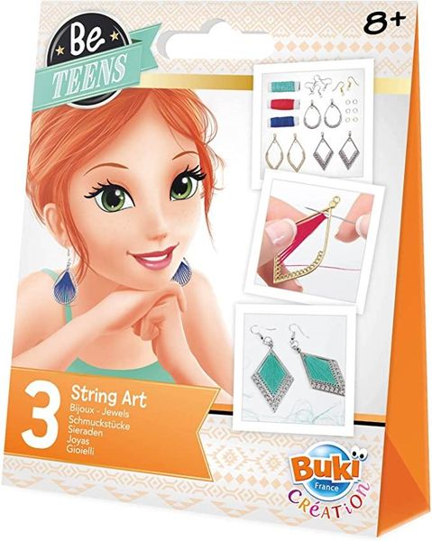 String Art Earrings - 3 Items of Jewellery (Be Teens)