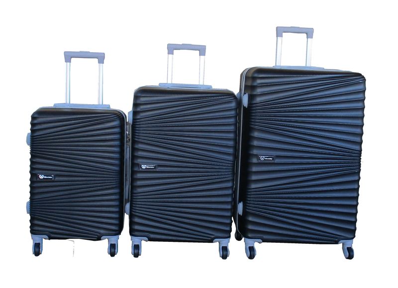 3-Piece Travel 28-Inch Luggage Suitcase Bag Set - Stylish - Black