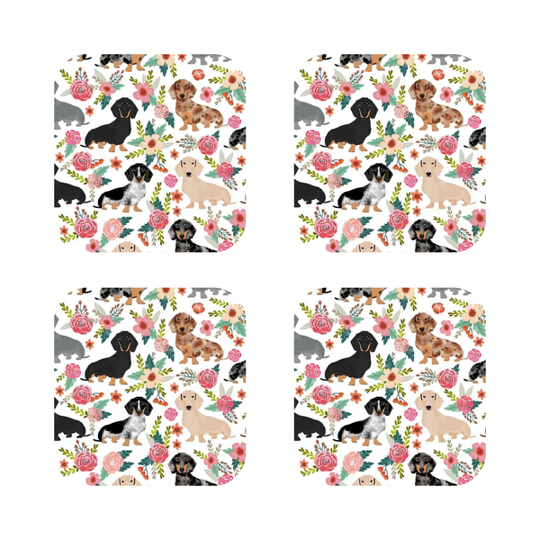 Custom Printed Cute Dogs wooden Coasters