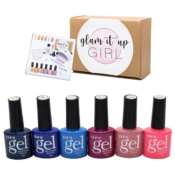 Glam It Up Girl/ UV/LED Gel Nail Polish - Rose Bold Set