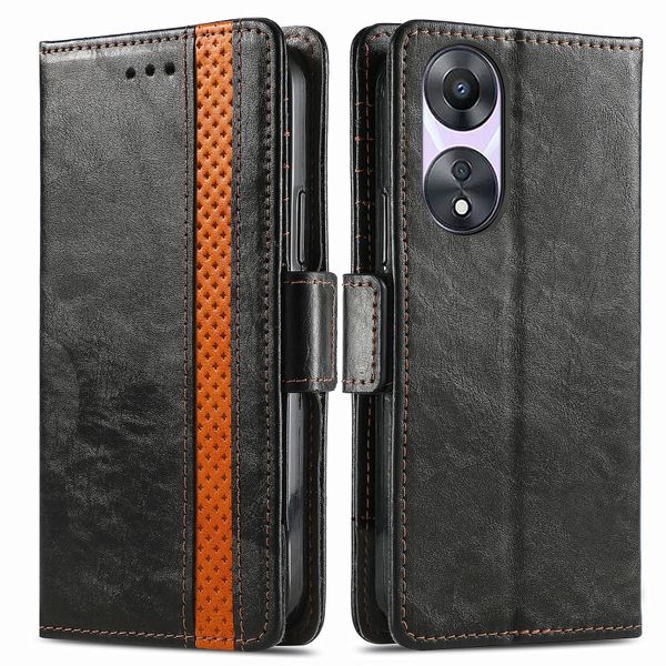 Leather Case Compatible With OPPO A78 Flip Wallet Cover