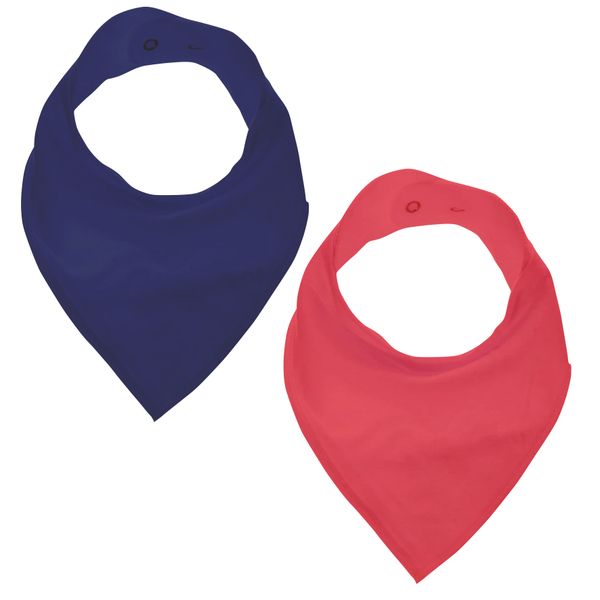 GingerBaby - Luxury Bandana Dribble Bib - Navy &amp; Red