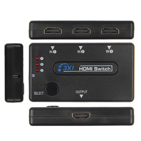 HDMI Switcher 3-Port HDMI Selector Switch - 3 Input Slots