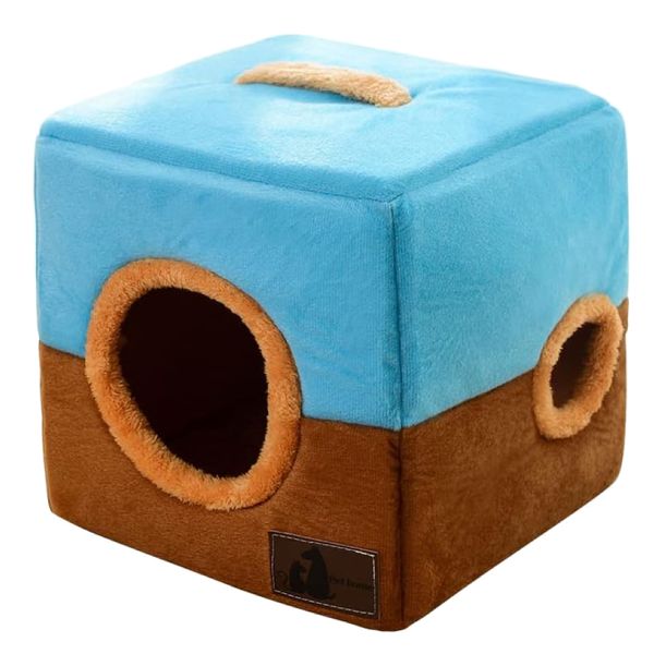 Pet Winter Cube-Shaped Large Hanging Parrot/Small Animal Nest House - 28cm