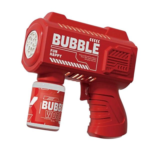 High-Performance Automatic Bubble Gun - Red