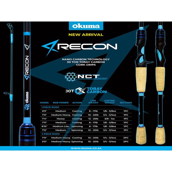 Okuma Recon Bass 7’0 Mh Cast 1Piece