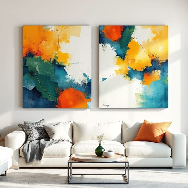 Canvas Wall Art: 2 - Piece Set - Rhapsody in Hues