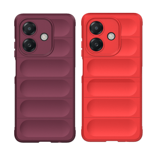 2 Units - HD Shockproof Protective Case Compatible with Oppo A40 Redpurple