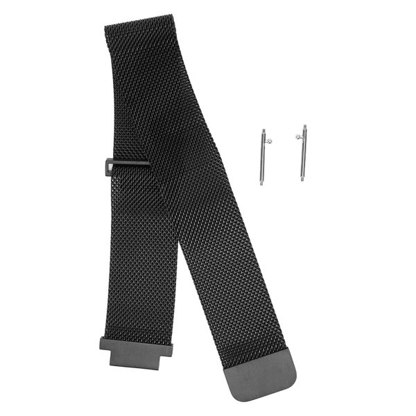 15mm Wrist Strap Stainless Steel Magnetic Buckle for Amazfit 2 A1807 Black