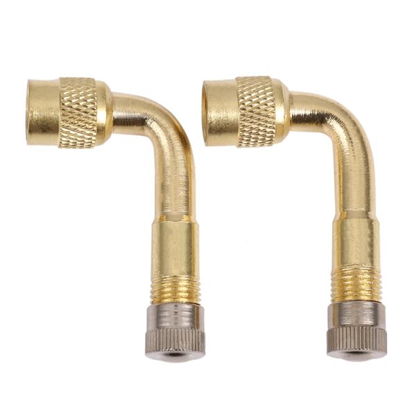 2Pieces Valve Extension Valve Tire Brass 90 Degree Universal for Truck Car
