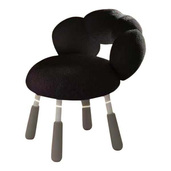 Cloud-Back Velvet Desk Chair - Soft Upholstered Seating for Long Hours