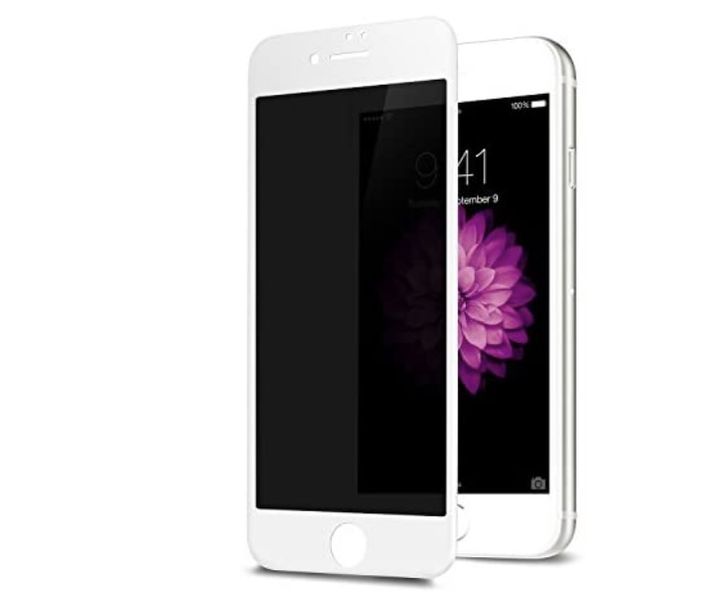 Anti Spy iPhone 7 Plus White Privacy Tempered Glass Screen Protector